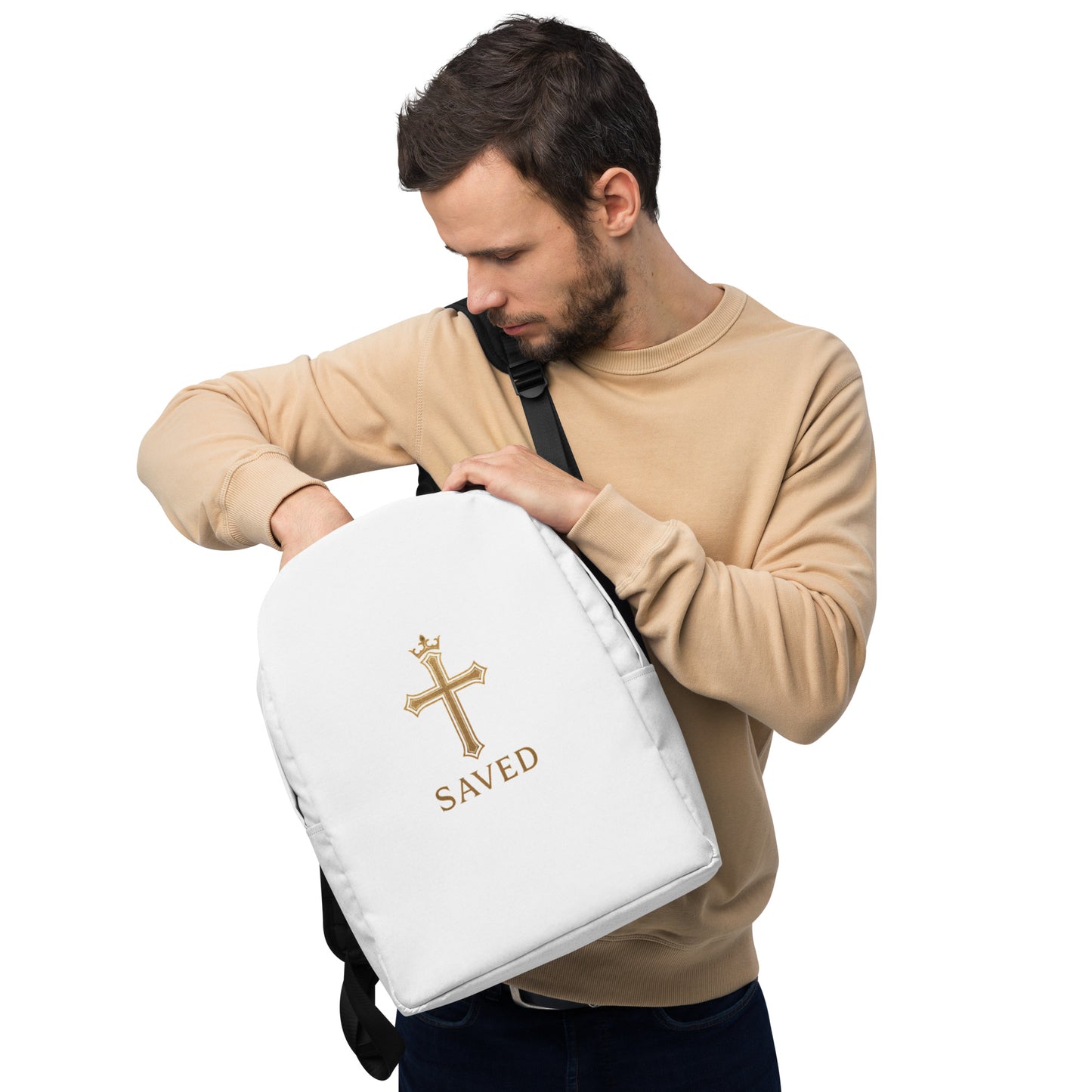 SAVED – Pure White Backpack