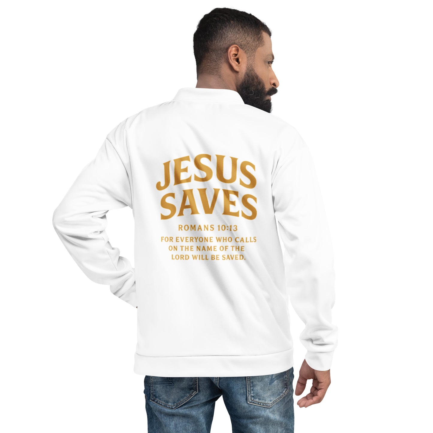 SAVED – Jesus Saves White Jacket