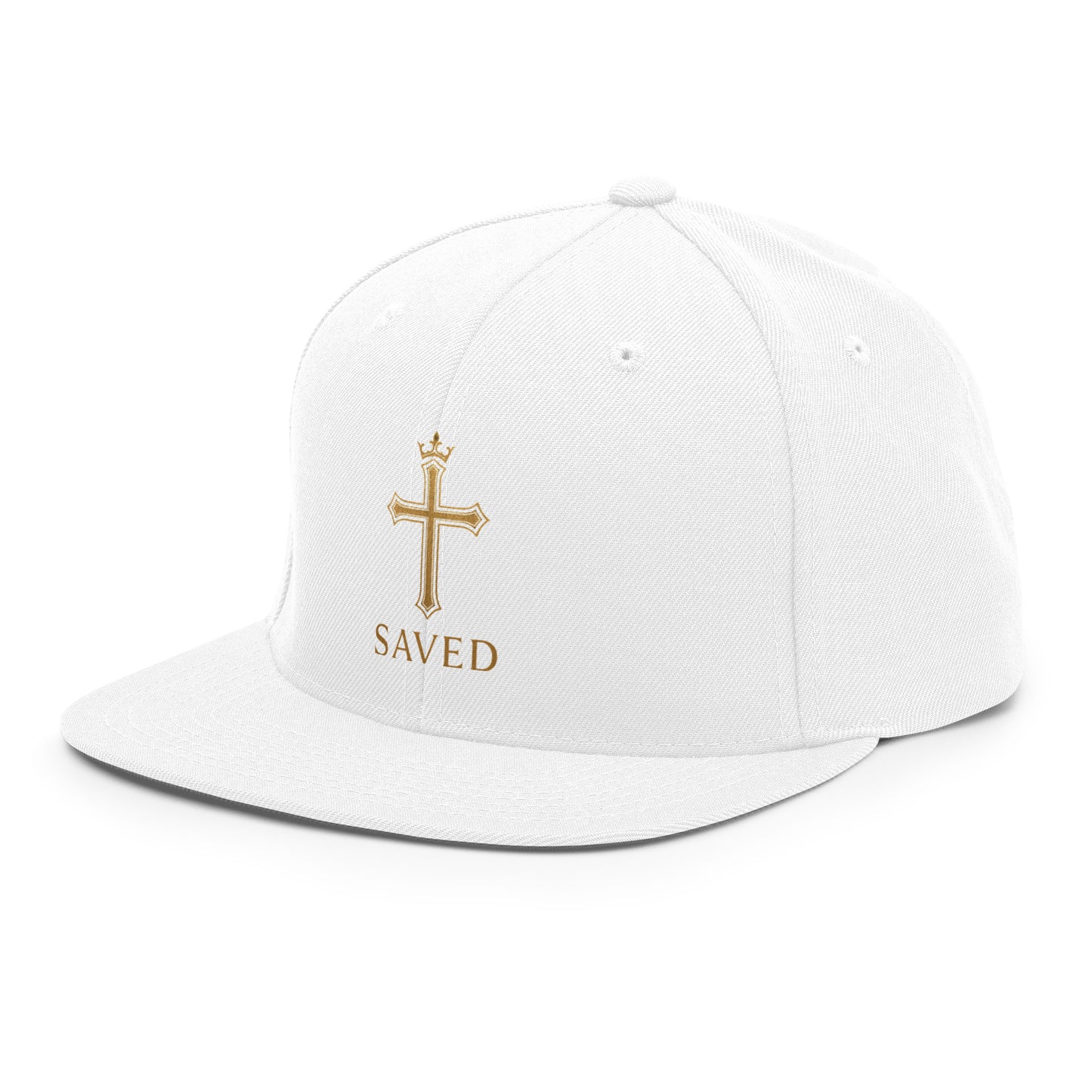 SAVED – White Premium Snapback Hat