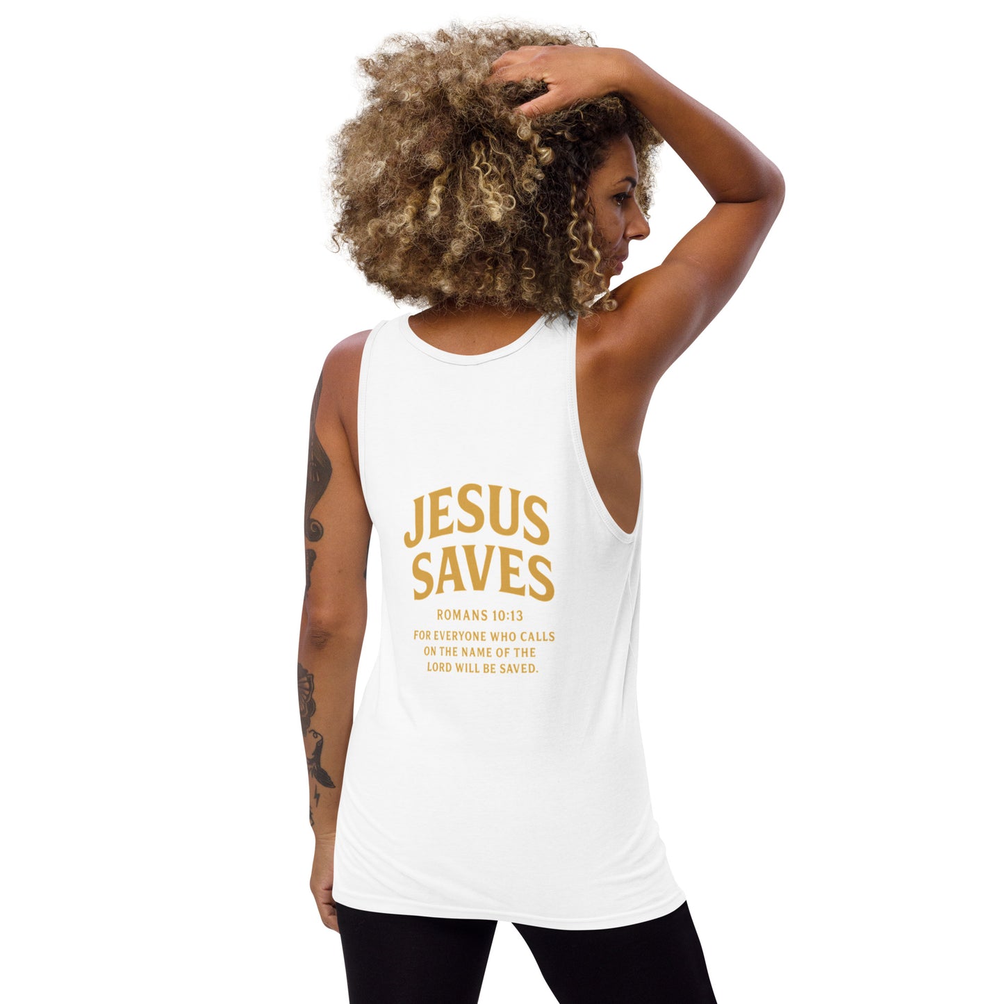 SAVED – White Essential Unisex Tank