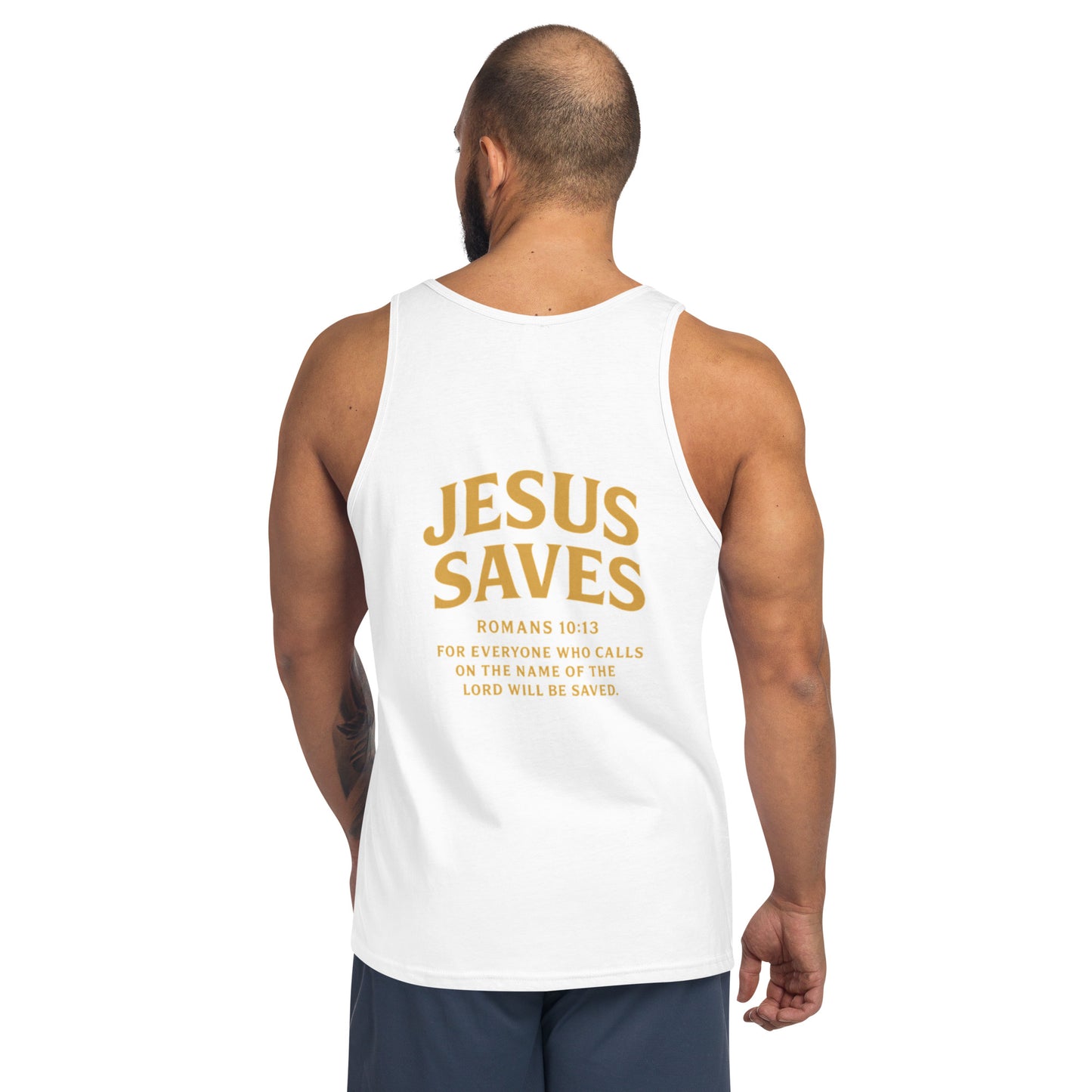 SAVED – White Essential Unisex Tank