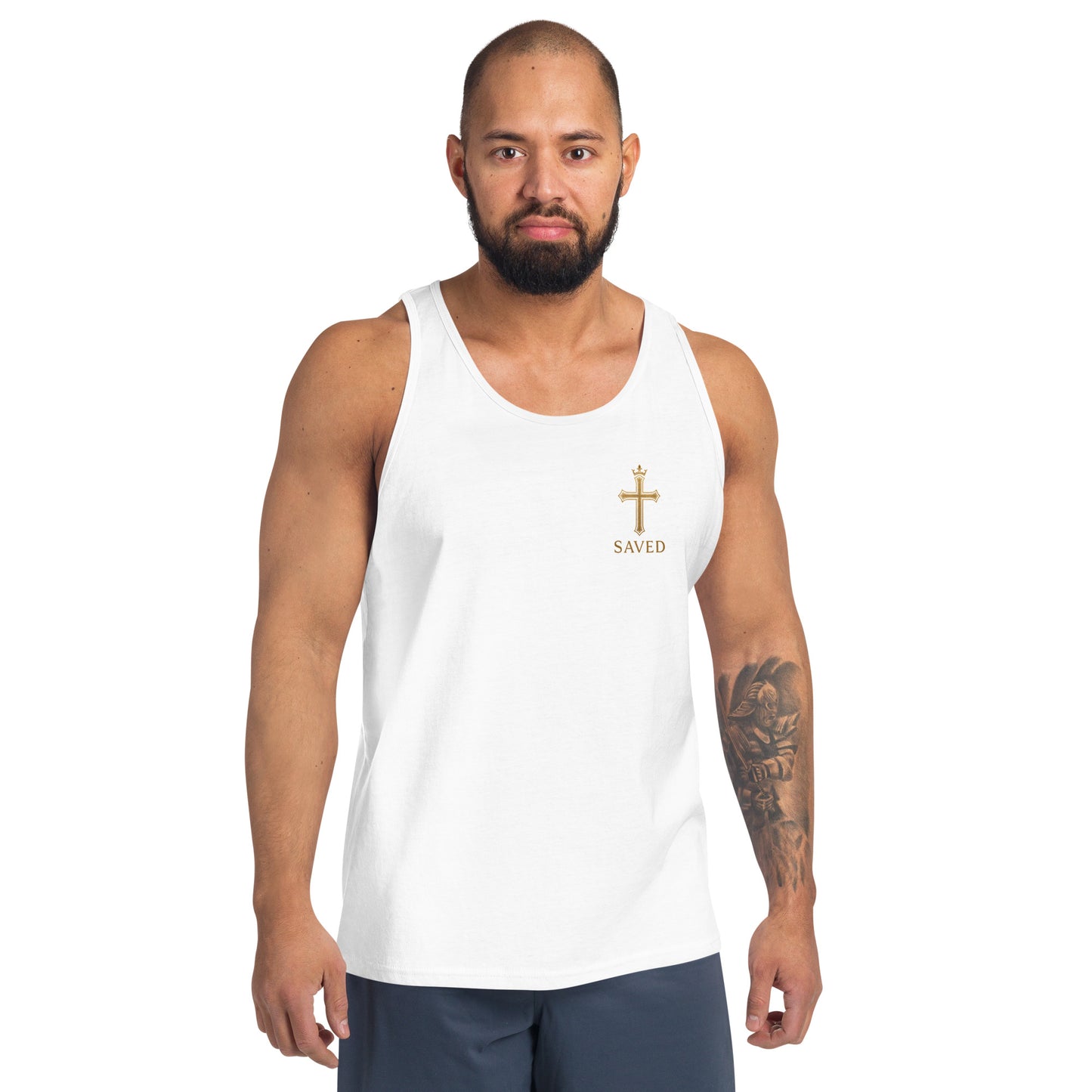 SAVED – White Essential Unisex Tank