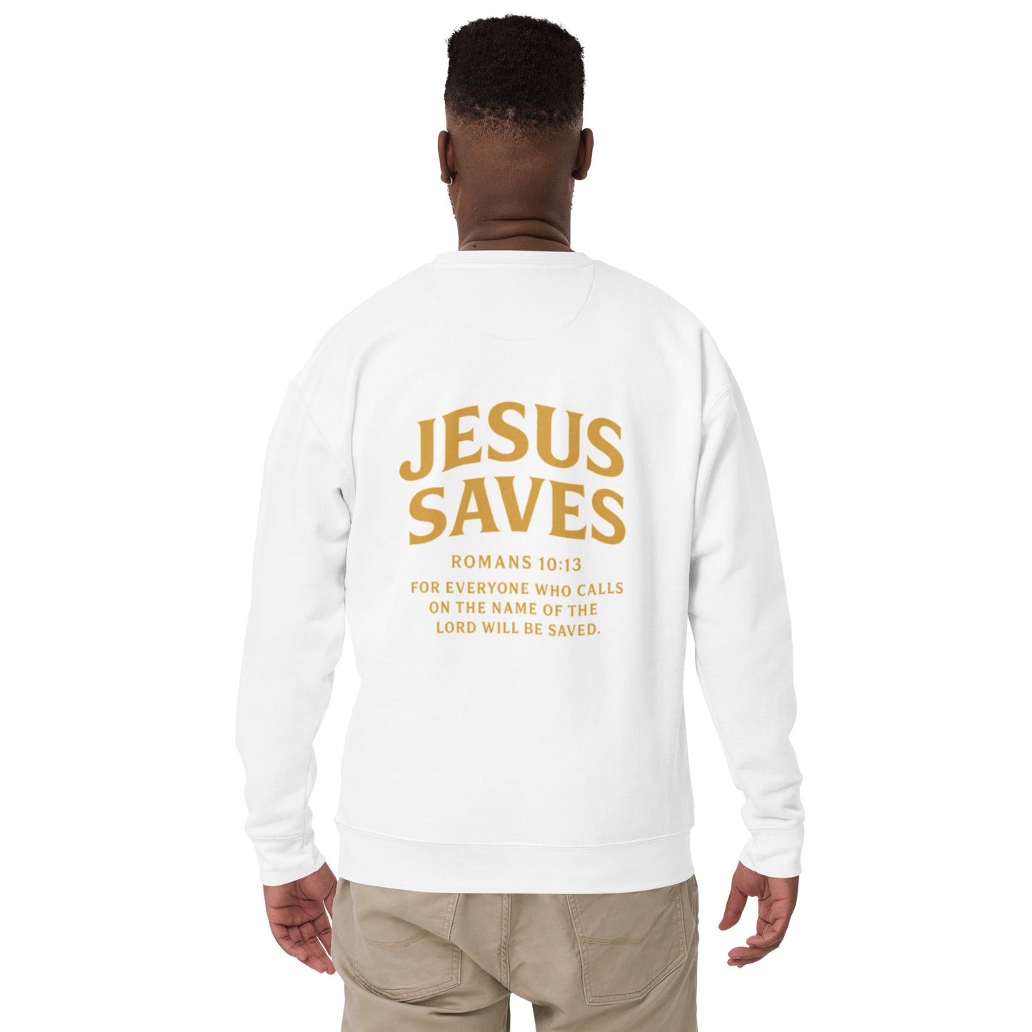 SAVED – White Premium Sweatshirt