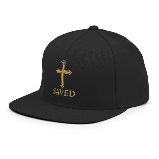 SAVED – Black Premium Snapback Hat