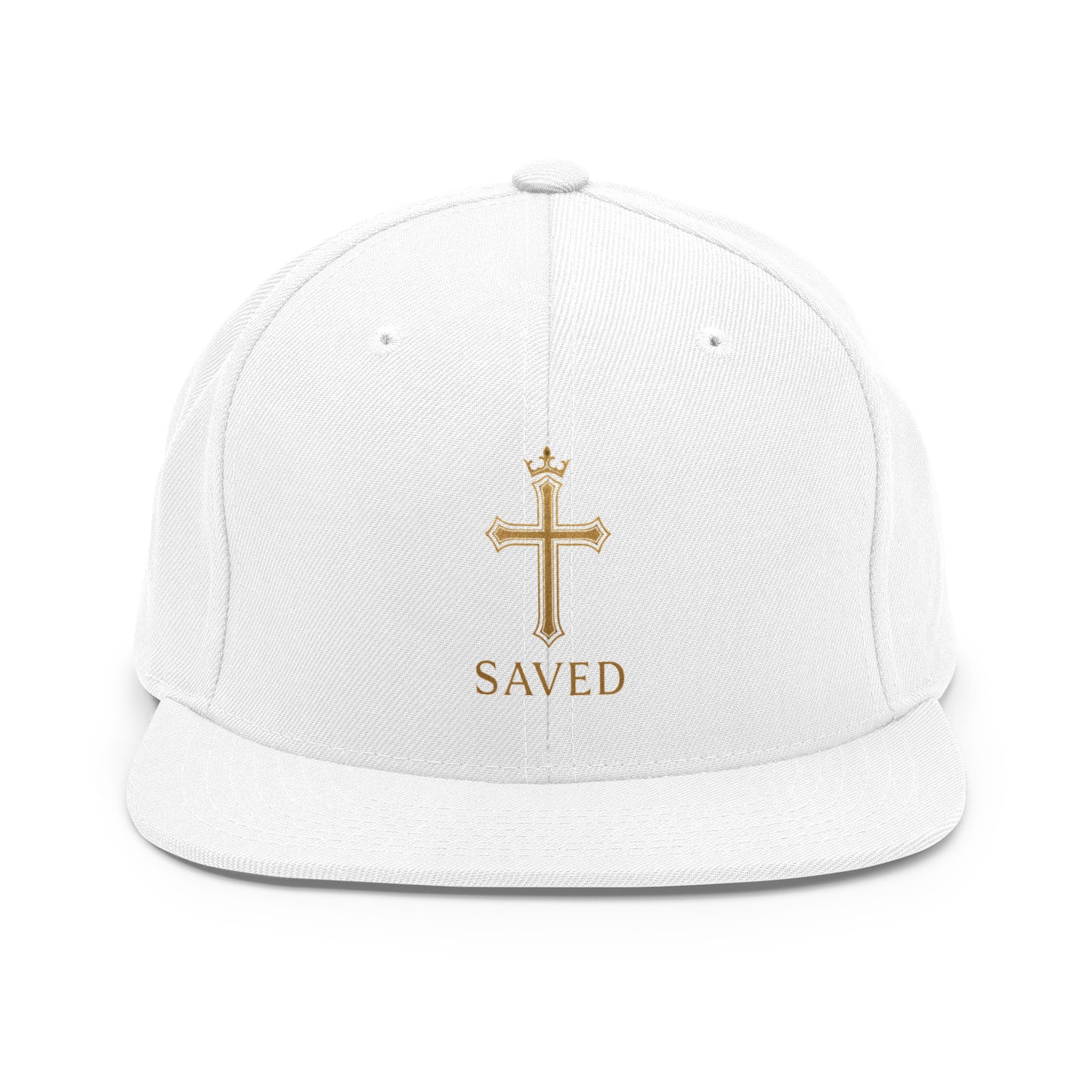 SAVED – White Premium Snapback Hat
