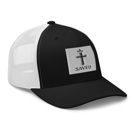 SAVED –  Black/White Premium Trucker Cap