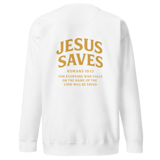 SAVED –  White Premium Sweatshirt