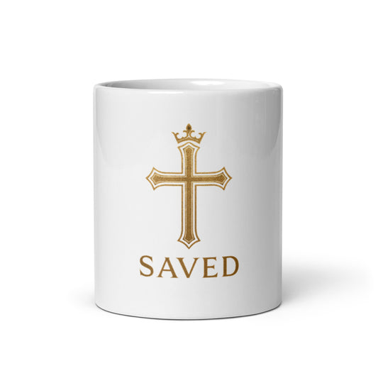 SAVED – White Glossy Mug